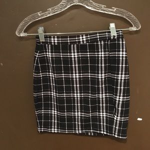 Checkered Pencil Skirt